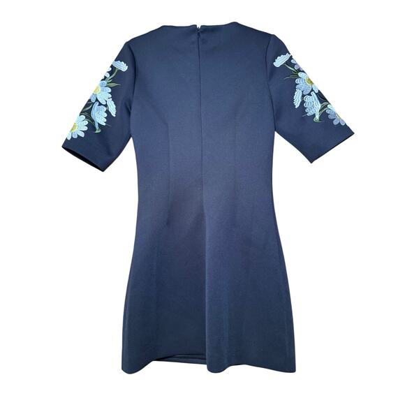 Few Moda NY Black Daisy Embroidered Dress - Chic Floral Mini Cocktail Dress - Picture 4 of 9
